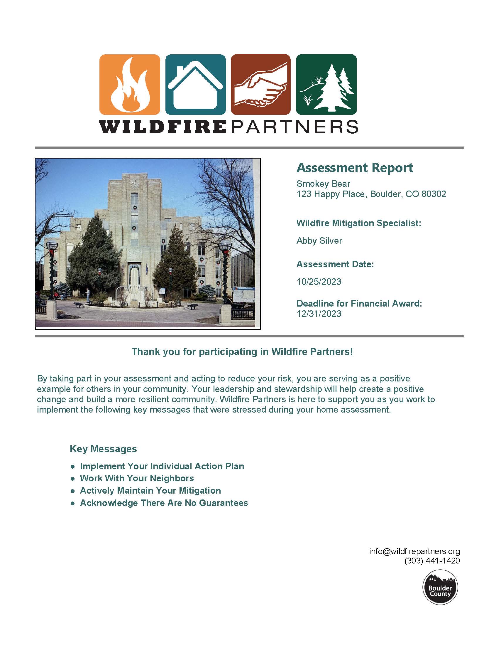 Wildfire Partners assessment report